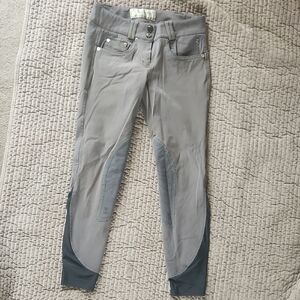 Elegant Gray Equestrian Pants